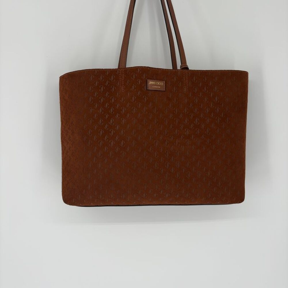 Jimmy Choo Brown Leather Monogram Tote
